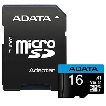 کارت حافظه‌ microSDHC ای دیتا مدل Premier کلاس 10 استاندارد UHS-I U1 سرعت 100MBps ظرفیت 16 گیگابایت به همراه آداپتور SD